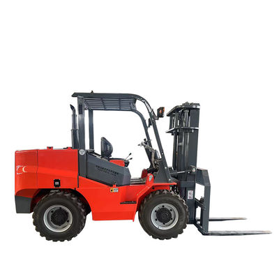 3.5T Entegre Çarpık Arazi Forklift Dahili Karşı ağırlık